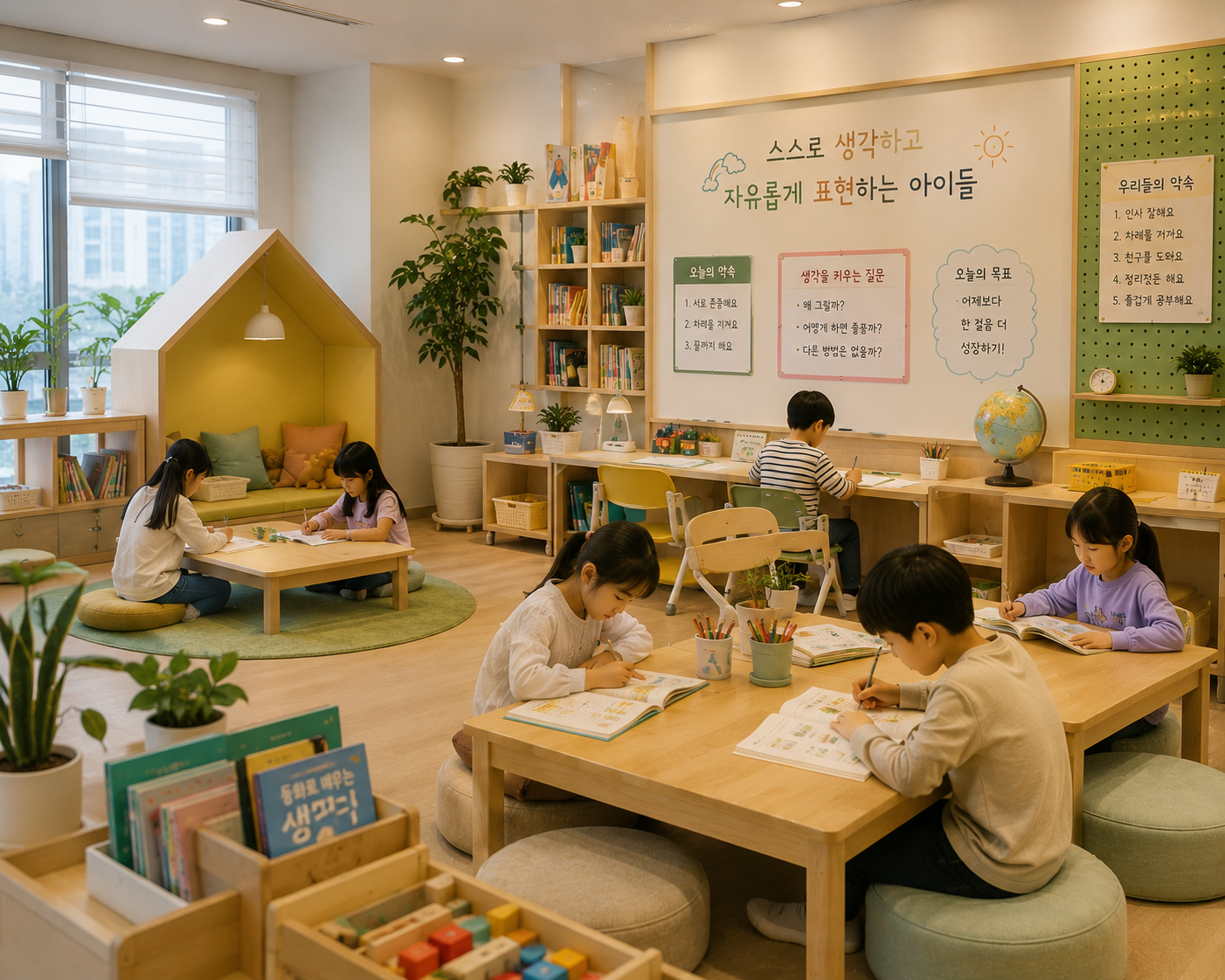 유아 학원 교실 내부 모습
